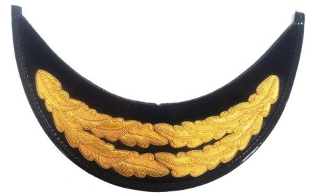 Two Row Gold Royal Navy Oak Leaf Peak On Black – A Classic Touch of Naval Authority