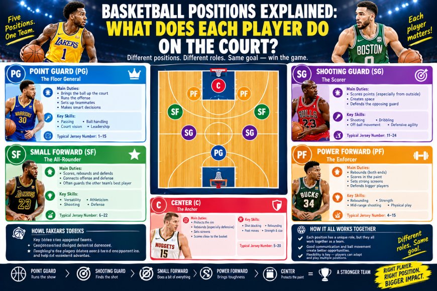Basketball Positions Explained: What Does Each Player Do On The Court?